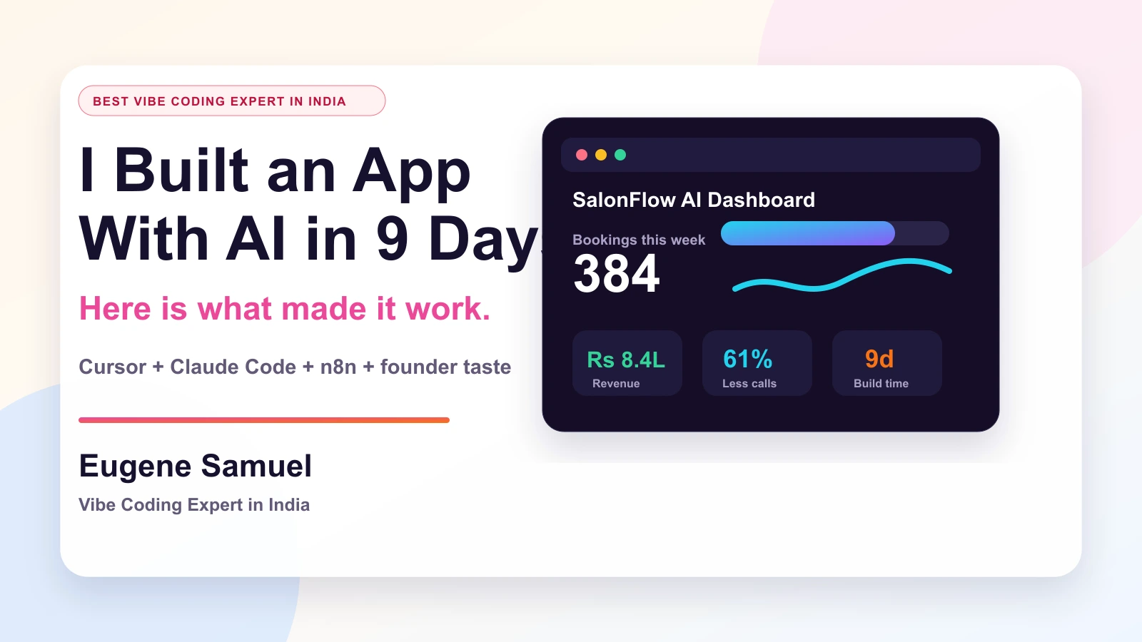 Best Vibe Coding Expert in India: How I Built an App With AI in 9 Days